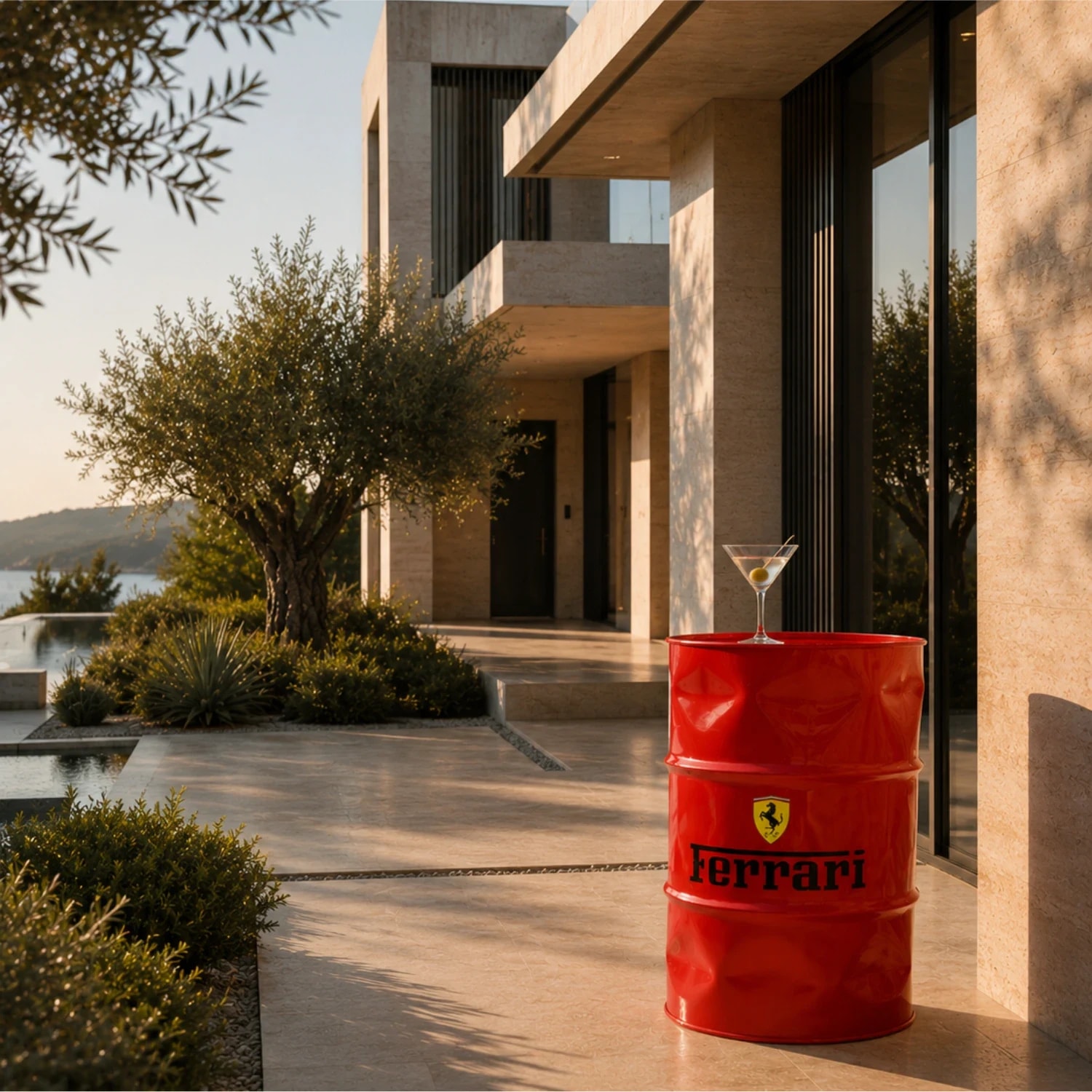 Ferrari Barrel – поп арт декорация, изрисувана на ръка, снимка 2